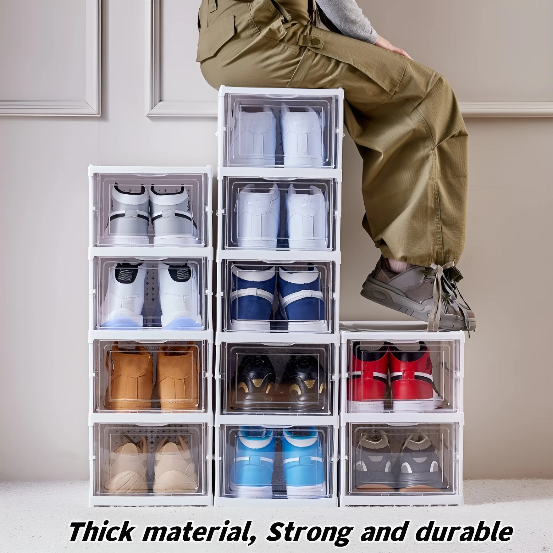Sneaker Care Box - 6 طبقات صندوق أحذية قابل للطي