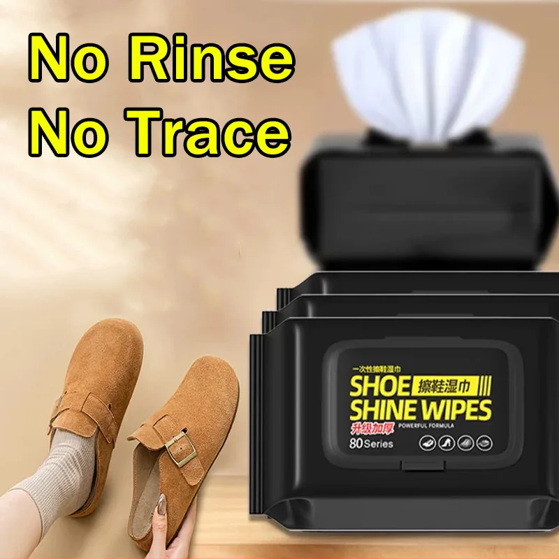 Sneaker Cleaning Kit - مناديل تنظيف الأحذية المحمولة بدون شطف،